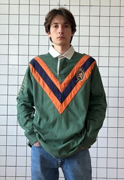 Vintage POLO RALPH LAUREN Rugby Shirt Pullover Button Up 