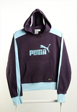 Vintage Puma Logo Hoodie Navy