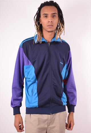 ADIDAS MENS VINTAGE TRACKSUIT TOP JACKET XL MULTI 90S