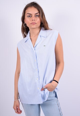 VINTAGE LACOSTE SHIRT SLEEVELESS BLUE