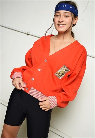 VINTAGE 80'S ATHLEISURE SPORTS SWEATSHIRT CARDIGAN