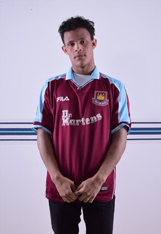WEST HAM UNITED FILA FOOTBALL SHIRT