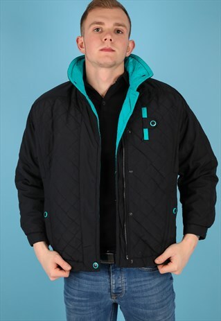 VINTAGE SKI JACKET IN BLACK NJ560
