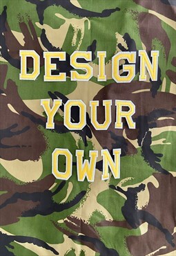 Design Your Own Vintage Upcycled Army Camouflage Shirt