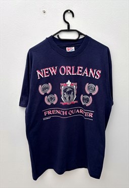 Vintage Hanes New Orleans navy blue T-shirt large 