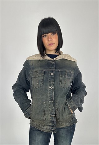 VINTAGE 00S CORDUROY DENIM GORPCORE JACKET