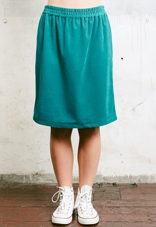 VINTAGE 80S VELVET MINI SKIRT