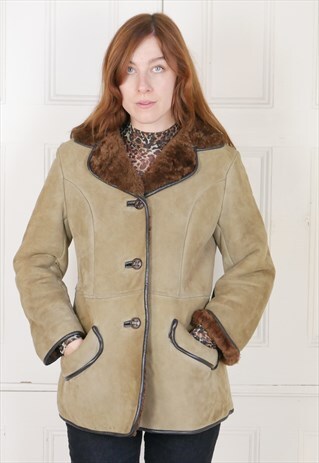 VINTAGE 70S SHEEPSKIN SUEDE COAT