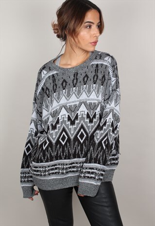 VINTAGE PATTERNED KNIT JUMPER ASM1849