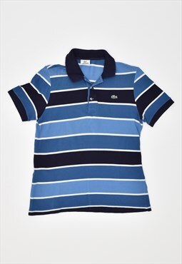 Vintage 90'S Lacoste Polo Shirt Stripes Blue