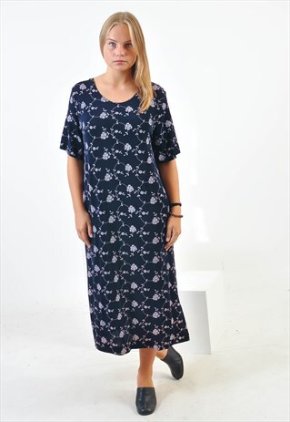 VINTAGE MAXI DRESS IN FLOWER PRINT