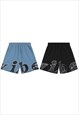 VIBE SLOGAN SHORTS PREMIUM KEN SKATER PANTS IN BLUE