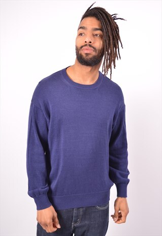 VINTAGE TRUSSARDI JUMPER SWEATER NAVY BLUE