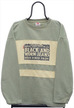Vintage Levis Graphic Khaki Sweatshirt Womens