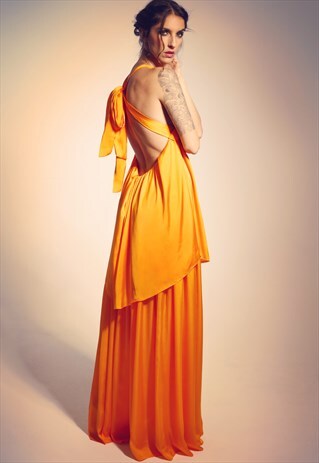 SUMMER DRESS WITH RUFFLES AND OPEN BACK