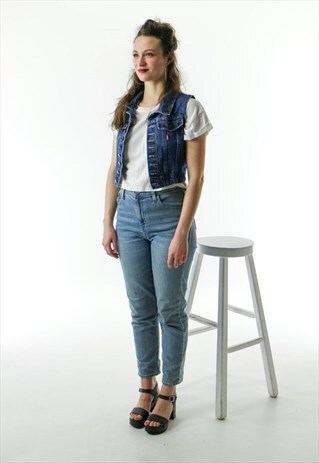 SLEEVELESS JEANS JACKET / SLEEVELESS BOXY VEST