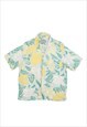 ROYAL ROBBINS Hawaiian Shirt Green Floral Womens S