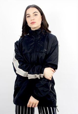90'S VINTAGE FLEECE LINED OVERSIZED TRACK JACKET