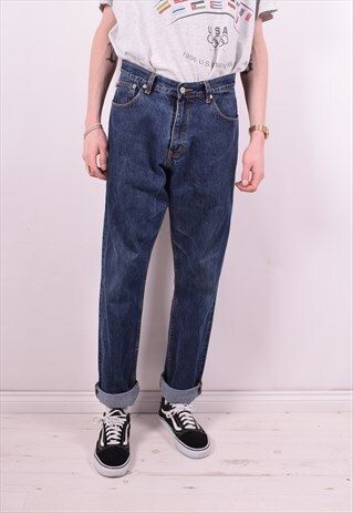 RALPH LAUREN MENS VINTAGE JEANS W32 L32 BLUE 90'S