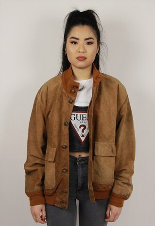 VINTAGE 90'S SUEDE BOMBER JACKET