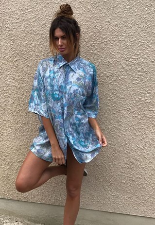 PATTERNED OVERSIZED RETRO VINTAGE UNISEX FESTIVAL SHIRT