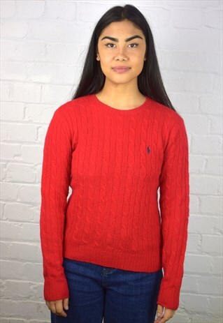 VINTAGE 90'S RALPH LAUREN CABLE KNIT JUMPER
