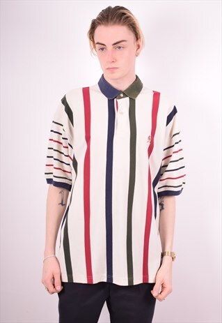 TOMMY HILFIGER MENS VINTAGE POLO SHIRT XL MULTI 90S