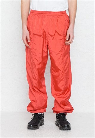 VINTAGE RETRO RED REEBOK TRACK BOTTOMS JOGGERS
