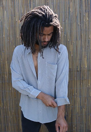 VINTAGE GIORGIO ARMANI GRANDAD COLLAR SHIRT