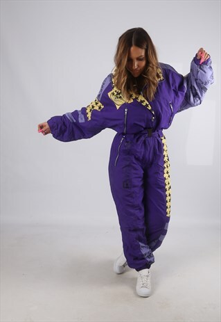 VINTAGE CARSON FULL SKI SUIT SNOW SPORTS 90'S UK 14 (JH4H)