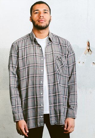 VINTAGE PLAID FLANNEL SHIRT