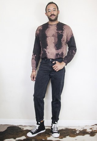80S 90S CLASSIC HIGH RISE 550 FADED BLACK WASH JEANS 30