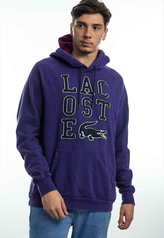 VINTAGE LACOSTE HOODIE LOGO 90S X 24.1