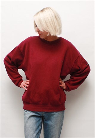 VINTAGE 90' FRED PERRY UNISEX MAROON BLOUSE