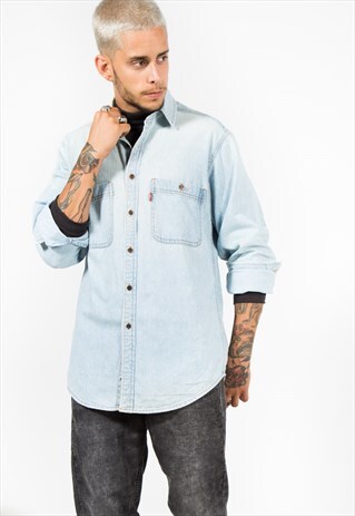 VINTAGE 80S ORIGINAL LEVI'S DENIM SHIRT / 0093 / 408