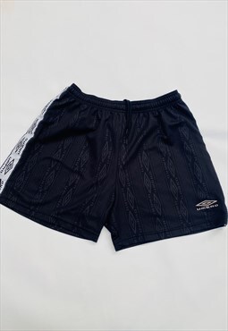 Vintage 90s Umbro Black Football Shorts