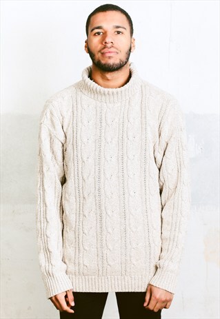 VINTAGE CABLE KNIT TURTLENECK JUMPER