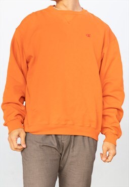 Vintage Champion Sweatshirt Original in Orange XXL