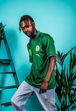 VINTAGE PUMA FOOTBALL SHIRT IN GREEN
