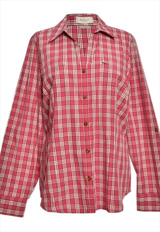 VINTAGE CHECKED RED & WHITE SHIRT - L