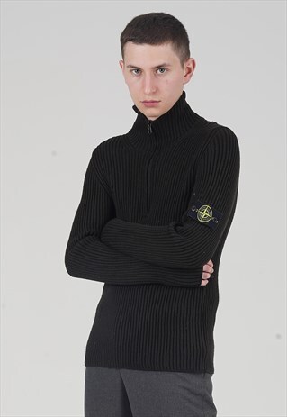 VINTAGE BROWN 2006 STONE ISLAND KNIT JUMPER