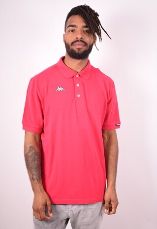 KAPPA MENS VINTAGE POLO SHIRT XL RED 90S