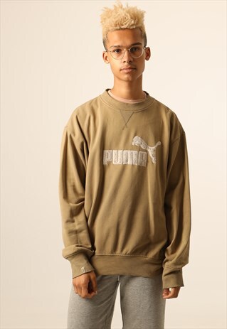 VINTAGE PUMA EMBROIDERED SPELL OUT SWEATSHIRT