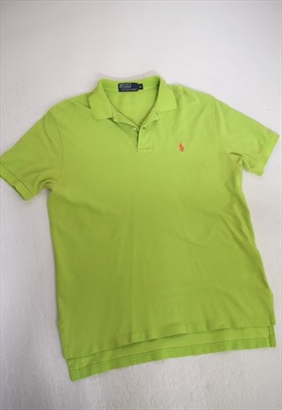 ralph lauren lime green polo shirt