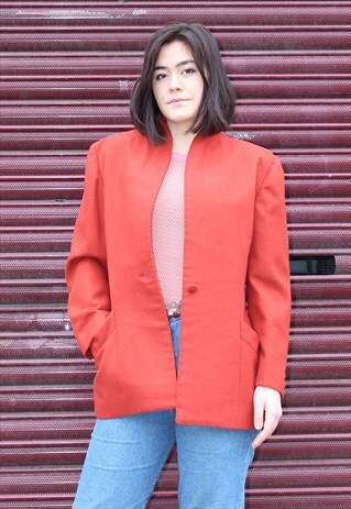 WOOL JACKET WITH MAO COLLARD