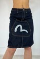 Vintage Y2k Evisu Skirt Denim Streetwear 90s Long 