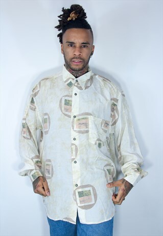 VINTAGE HAWAIIAN CRAZY PATTERNED SHIRT