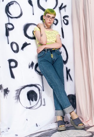 VINTAGE JEANS 90S STRAIGHT LEG BOYFRIEND DENIM TROUSERS