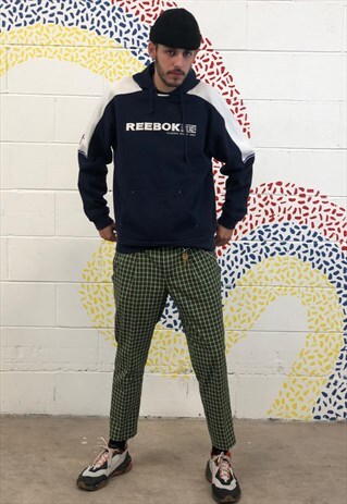 VINTAGE BLUE REEBOK PULL-OVER HOODY