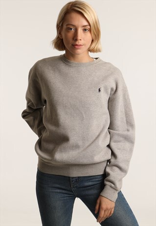 VINTAGE POLO RALPH LAUREN EMBROIDERED LOGO SWEATSHIRT